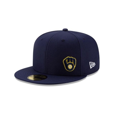 Sapca New Era Milwaukee Brewers MLB Flawless 59FIFTY Fitted - Albastri